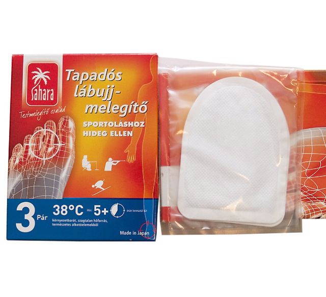 Tapadós lábújjmelegítő, 3 pár Tapadós lábújjmelegítő, 3 pár