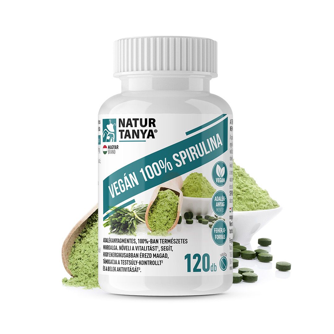 SZERVES SPIRULINA (kékes-zöld mikroalga)