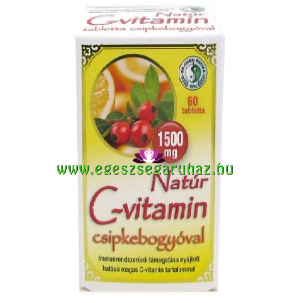 Dr.Chen Natur C-vitamin tabletta csipkebogyóval 60 db- 1500 mg tablettánként