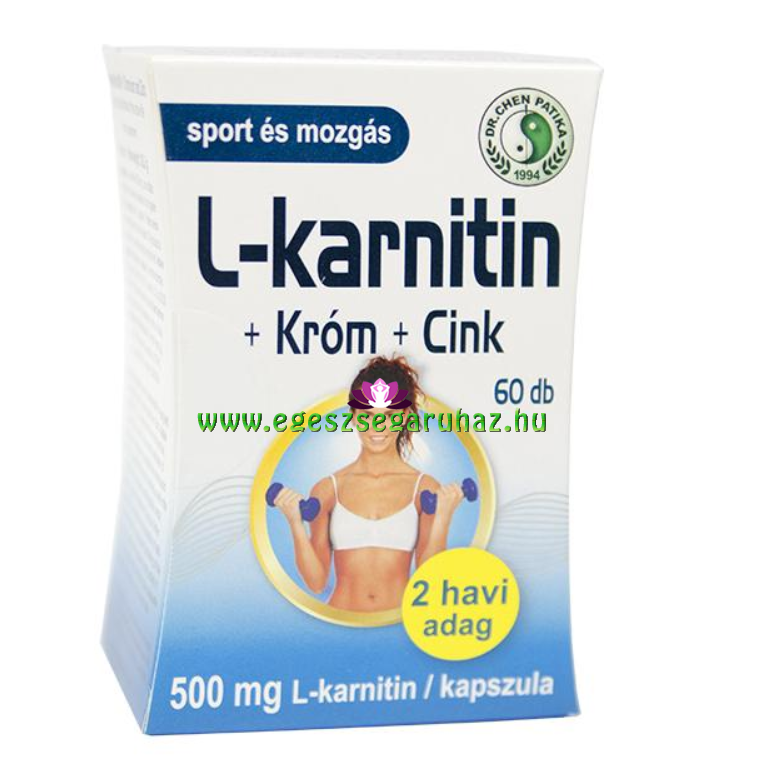Dr. Chen L-karnitin + króm + cink kapszula - 60db - VitaminNagyker webáruház, Cink zsírégető