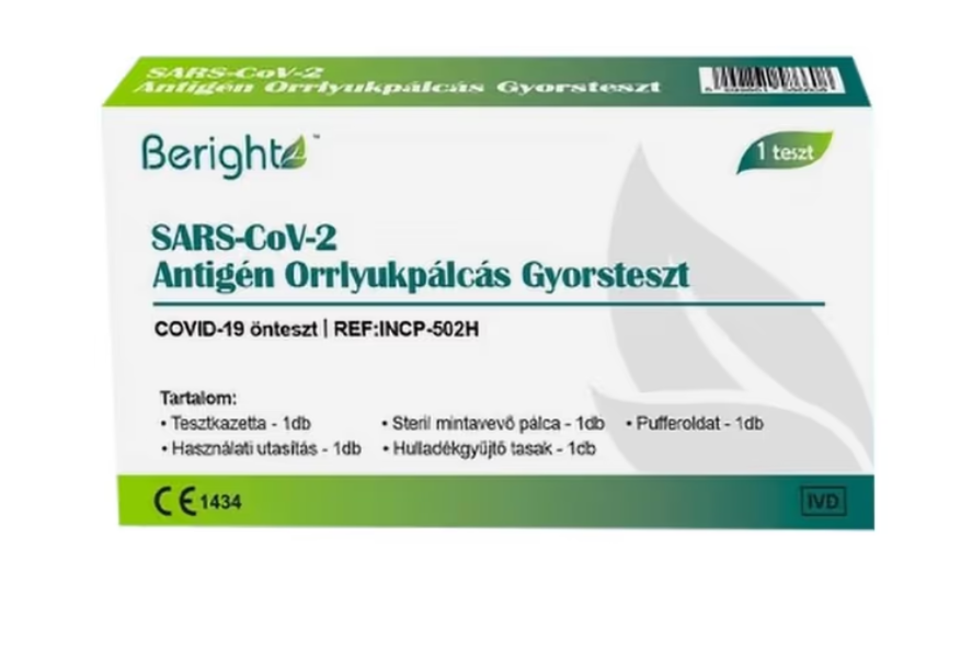SARS-CoV-2 Ag orrlyukpálcás gyorsteszt otthoni felhasználásra - 1 db tesztkészlet (orrlyukpálcás) SARS-CoV-2 Ag orrlyukpálcás gyorsteszt otthoni felhasználásra - 1 db tesztkészlet (orrlyukpálcás)