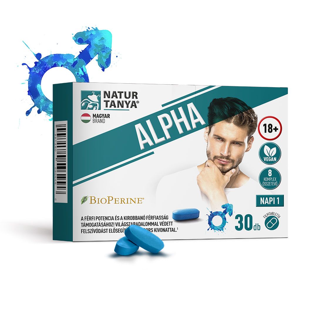 Natur Tanya® ALPHA - A férfi potencia és a kirobbanó férfiasság támogatásához!