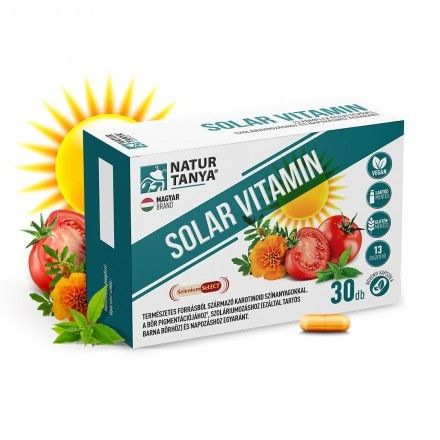 Natur Tanya® SOLAR VITAMIN - Napozóvitamin, szoláriumozás, napozás vagy nap nélküli bőrpigmentációhoz 