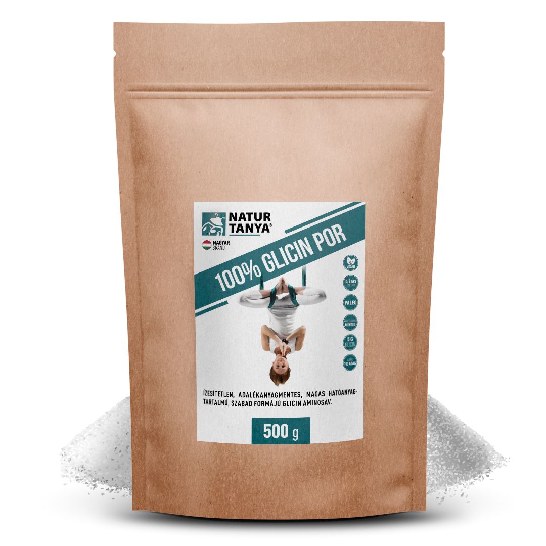 Natur Tanya 100% GLICIN AMINOSAV - adalékanyagmentes por forma a pihentető alvás kiegészítésére 500 g Natur Tanya 100% GLICIN AMINOSAV - adalékanyagmentes por forma a pihentető alvás kiegészítésére 500 g