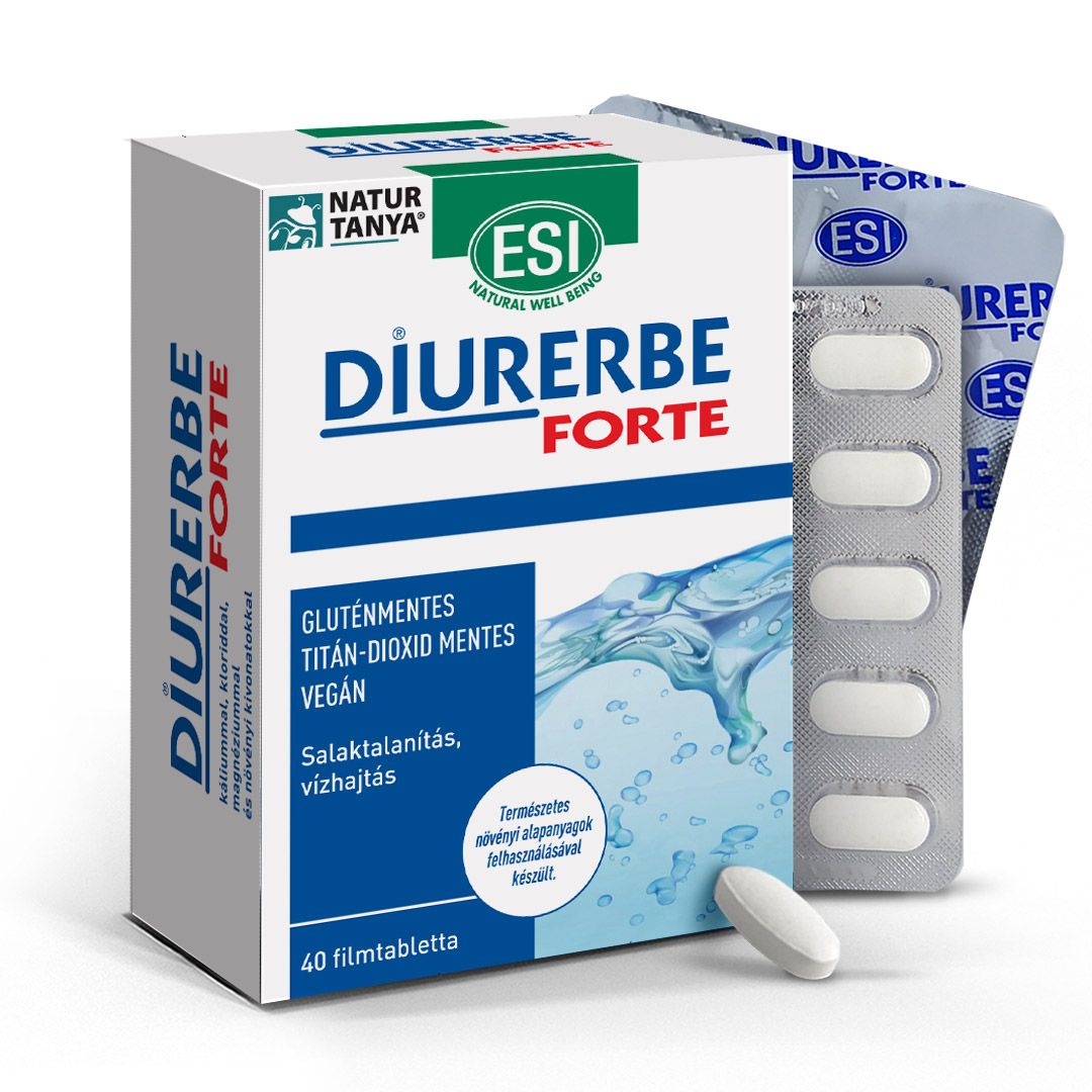 DIURERBE® FORTE tabletta - Természetes vízhajtó és salaktalanító